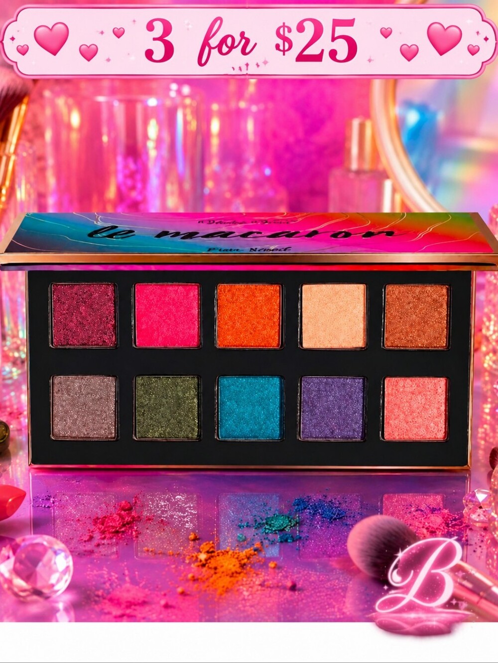 3/$25 Le Macaron Mini Palette - Violet Voss Cosmetics